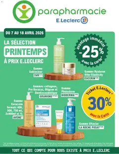 Prévisualisation de E.Leclerc Parapharmacie catalogue du magasin E.Leclerc formulaire valide 07/04/2026
