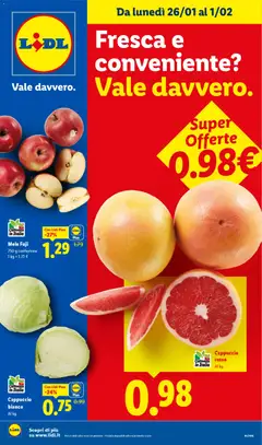 Anteprima dell'opuscolo Volantino Fresca e conveniente dal negozio Lidl valido da 26/01/2026