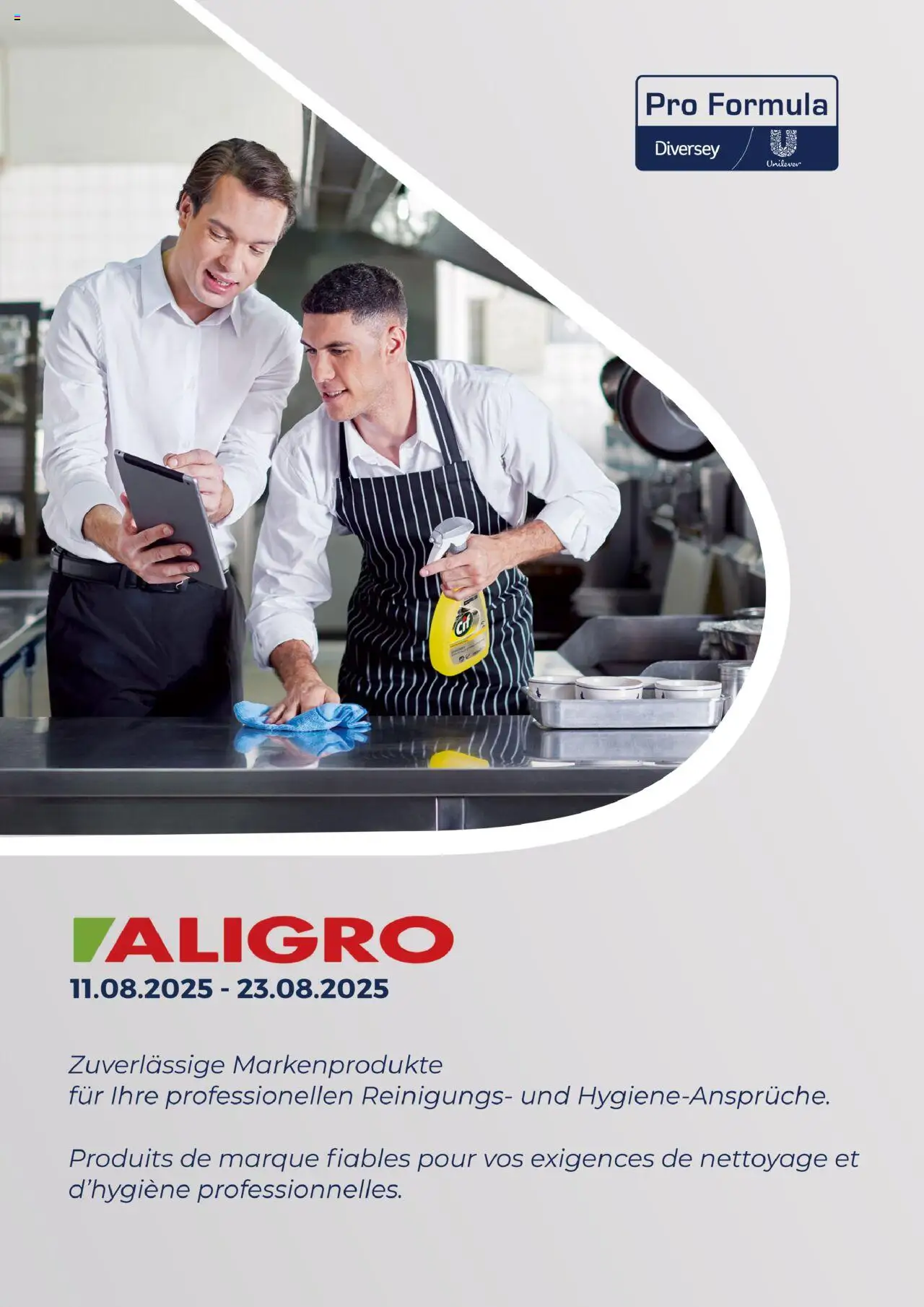 Aligro Aktionen Diversey Schlieren, Gossau SG, Frauenfeld, Rapperswil-Jona, Sargans, Bern, Brüttisellen, Pratteln, Emmen, Spreitenbach ab 13.08.2025 - Seitennummer 1