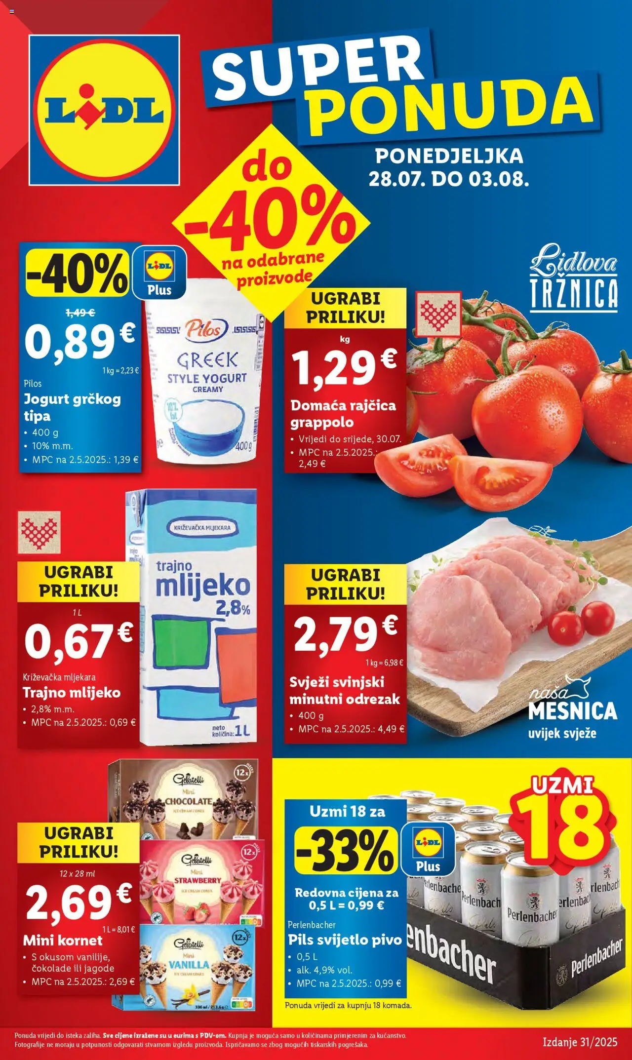 Lidl aktualni Katalog vrijedi od 28.07.2025 - tjedna akcija broj stranice 1