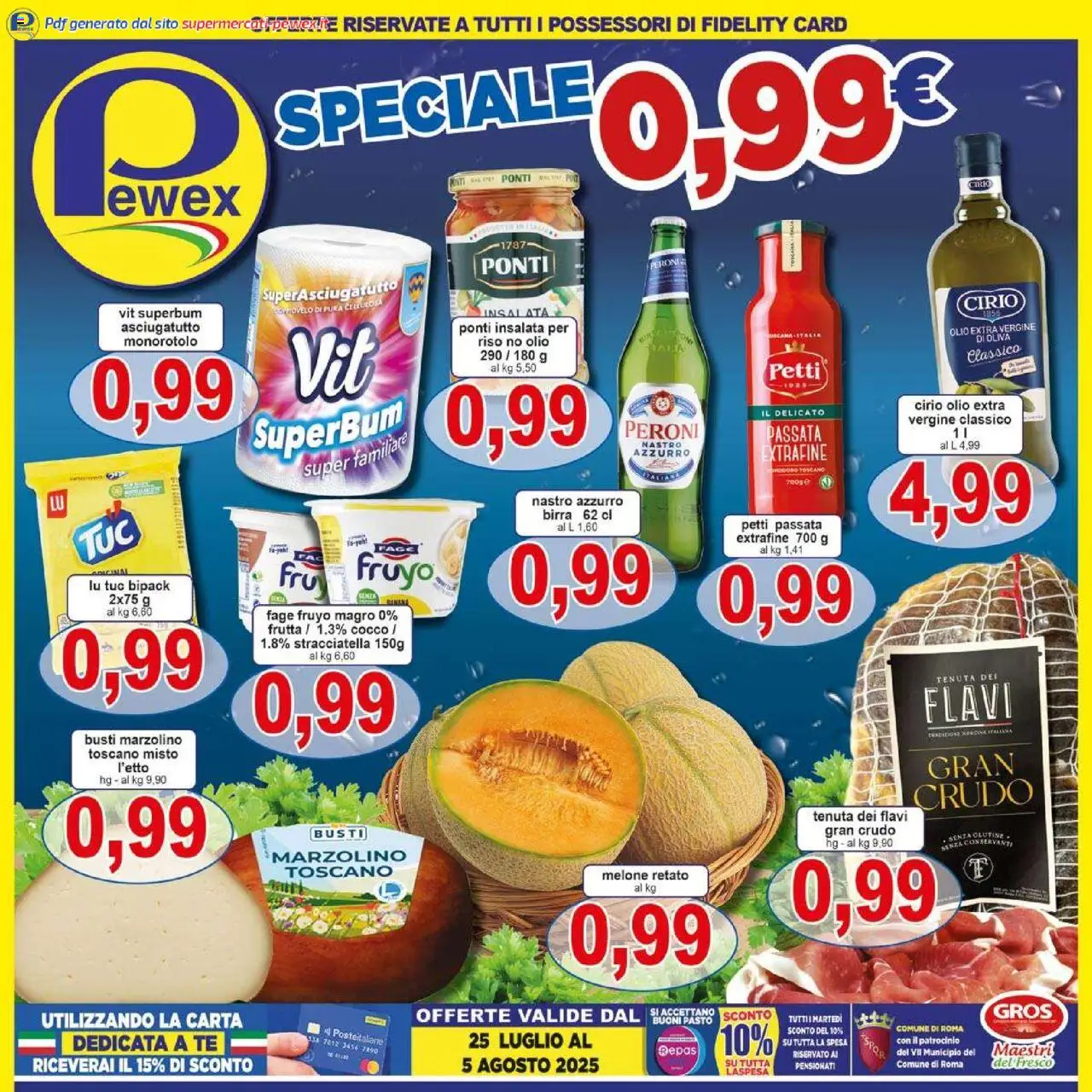 Volantino Pewex valido da 25/07/2025 numero di pagina 1