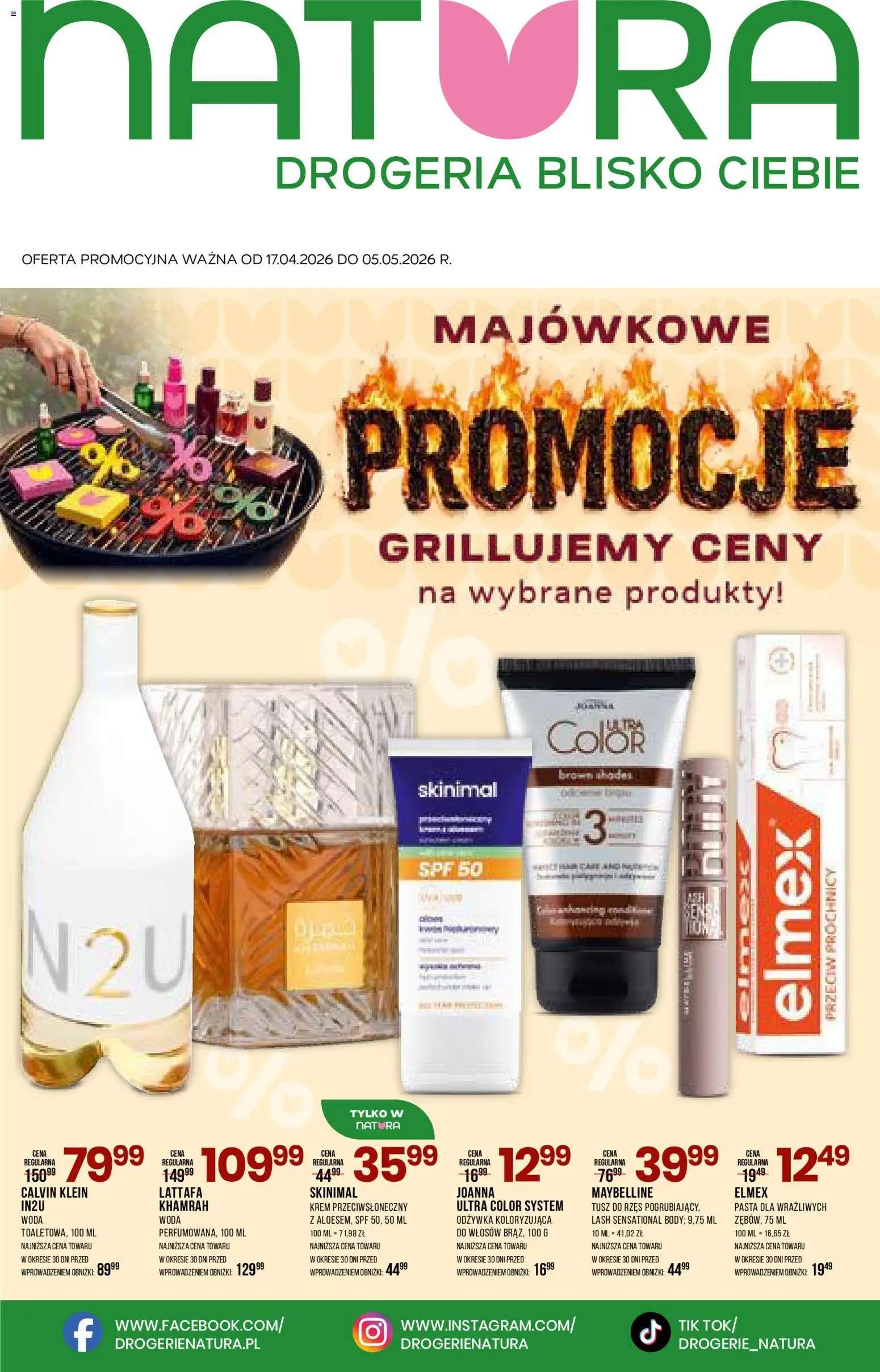 Pogląd gazetki "Drogerie Natura gazetka" ze sklepu Drogerie Natura ważnej od 17.04.2026 - Drogeria, Woda, Pasta, Body, Tusz do rzęs, Krem, Odżywka