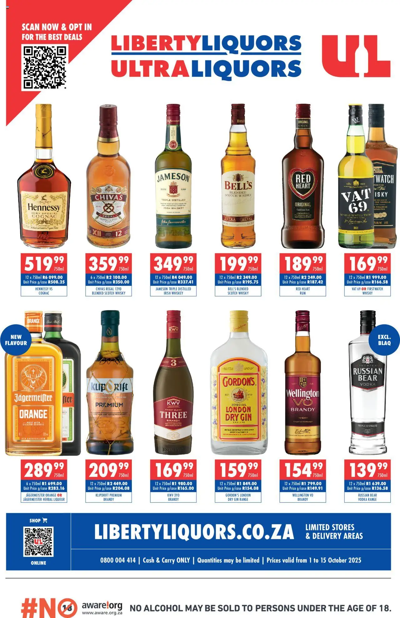 Ultra Liquors Specials from 01/10 - 15/10/2025 > Promotions