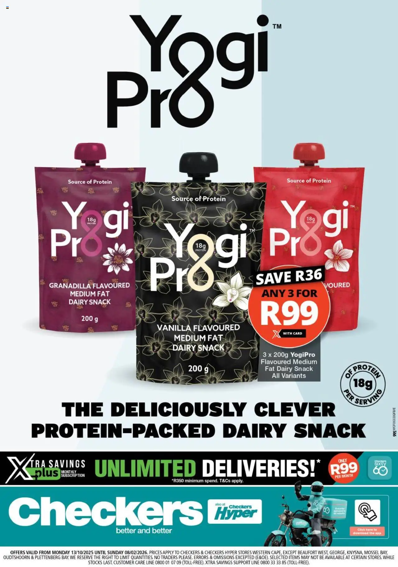 Checkers Western Cape - Yogi Pro Promotion 13/10/2025 - 08/02/2026/2025 >> Catalogue