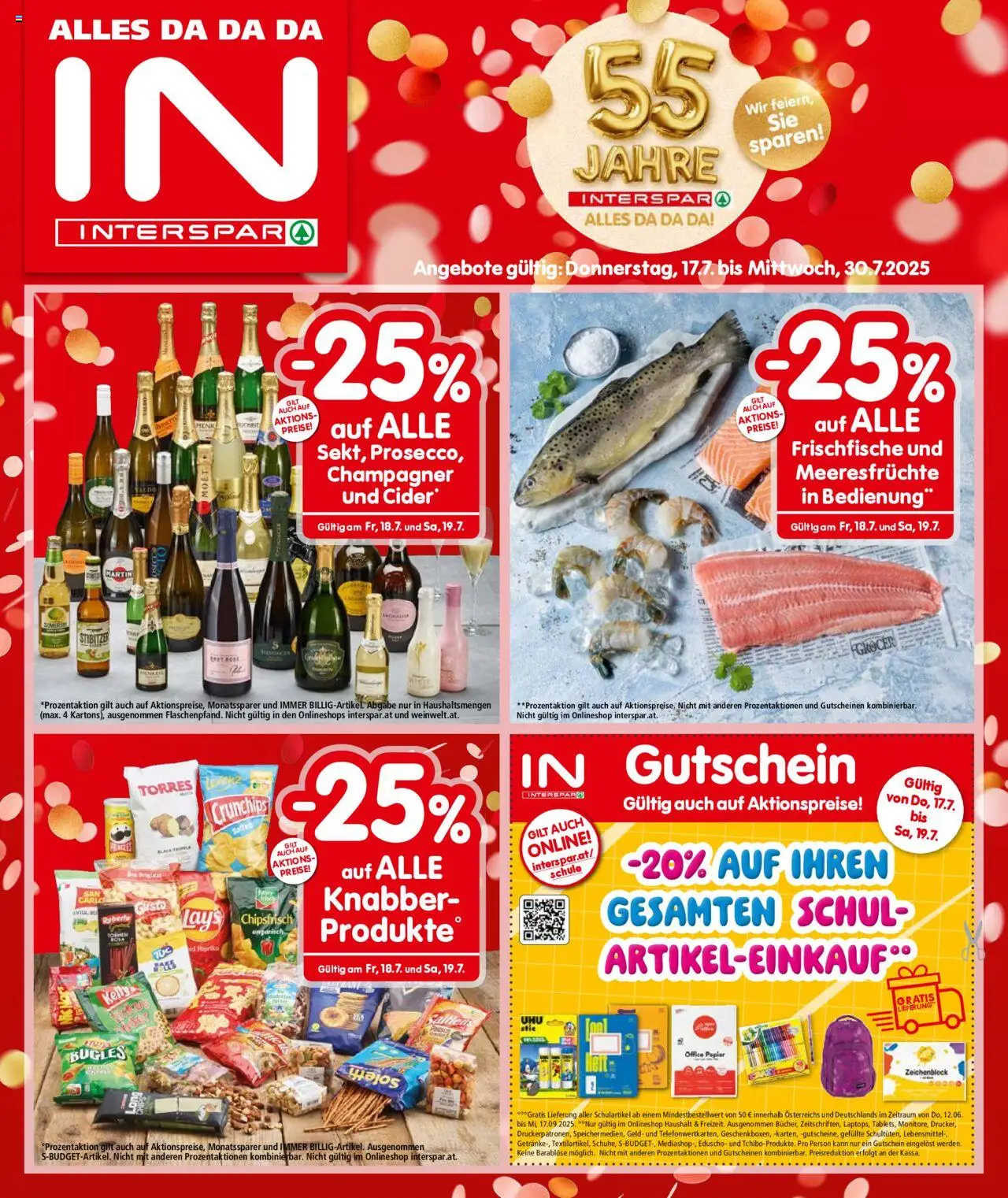  INTERSPAR Flugblatt 17.07.2025 - Angebote "Wien " - Seite 1