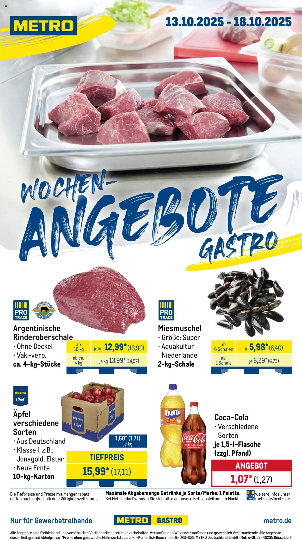Metro Prospekt ab 13.10.2025 - Wochen-Angebote Gastro