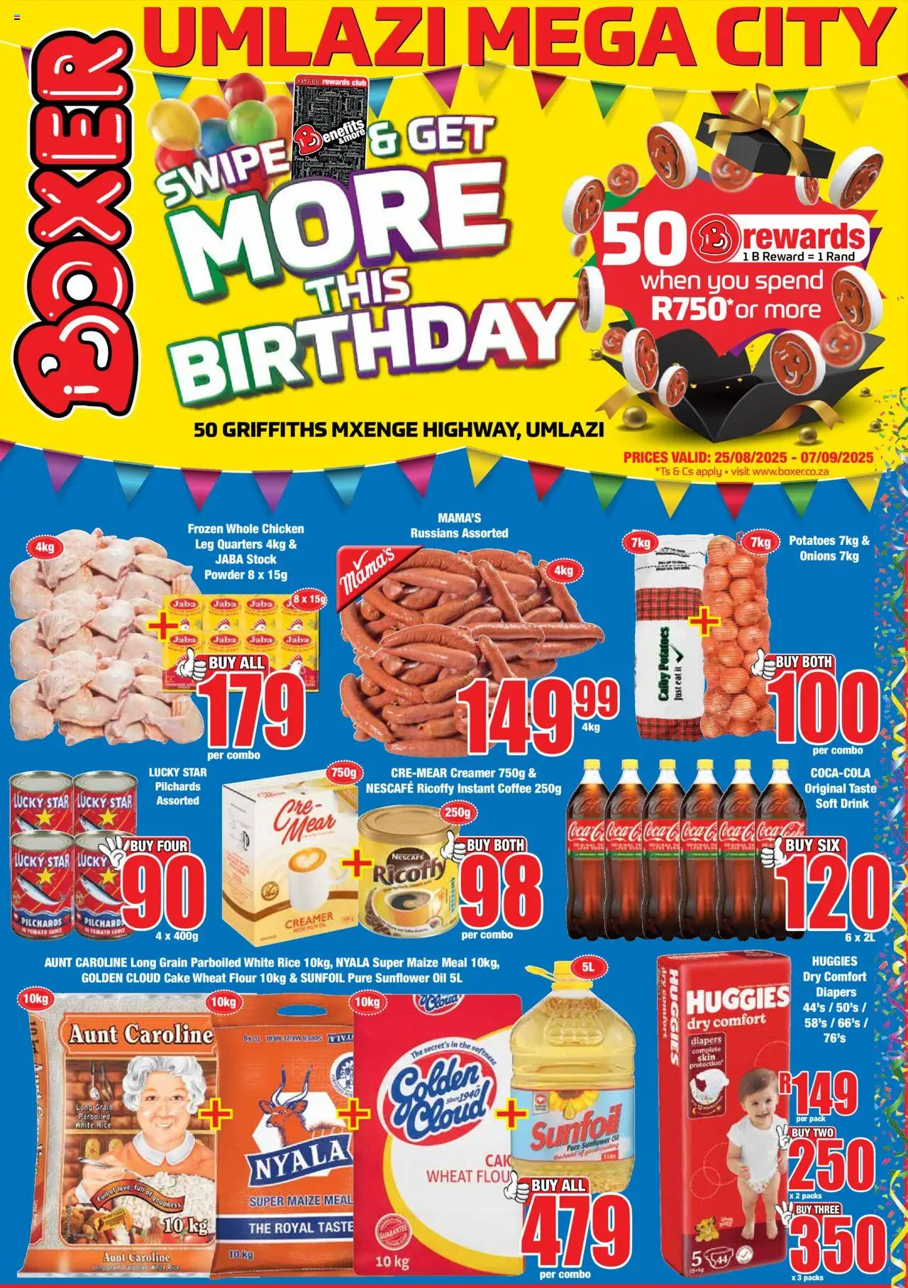 Boxer KwaZulu-Natal - Umlazi Mega City Specials from 25/08 - 07/09/2025 > Promotions
