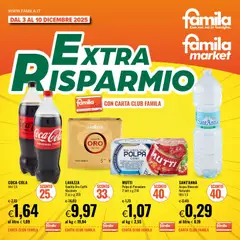 Anteprima dell'opuscolo Volantino Extra Risparmio dal negozio Famila valido da 03/12/2025
