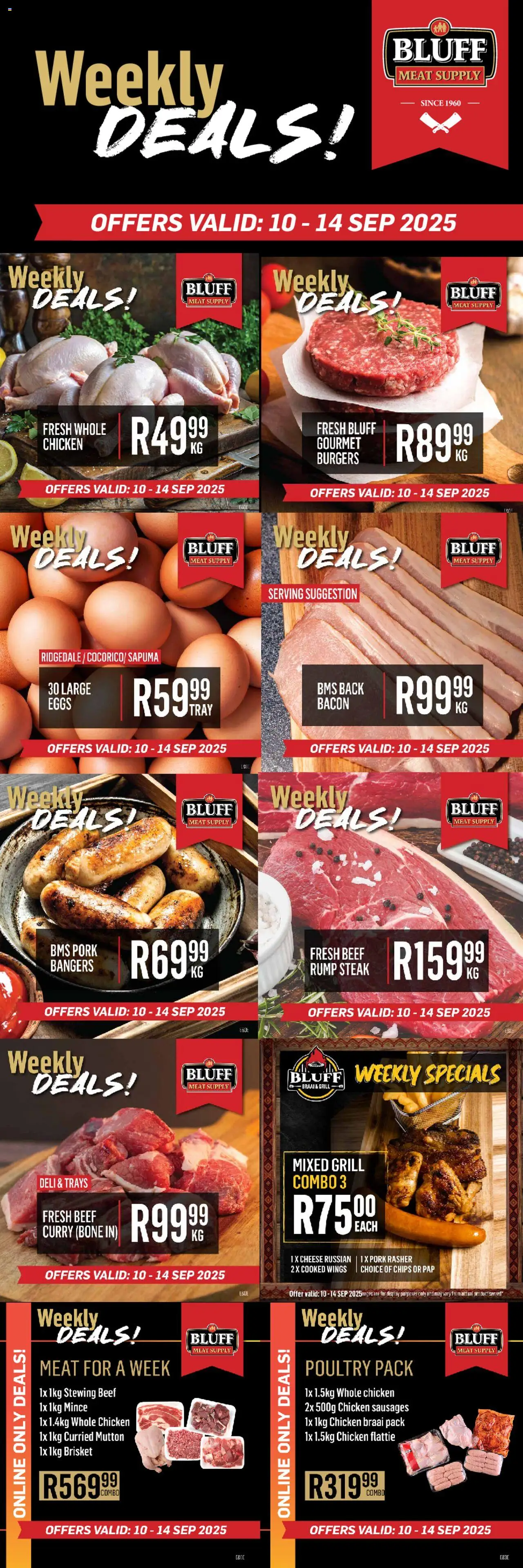 Bluff Meat Supply Weekly DEALS! from 10/09 - 14/09/2025 > Promotions