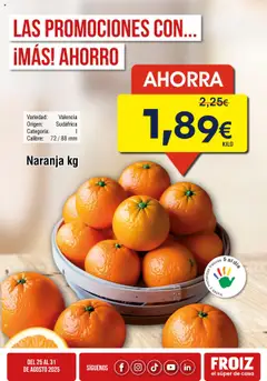 Vista previa del folleto de la tienda Froiz válido desde el 25/08/2025 