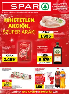 Spar - Akciós újság Spar megtekintése, amely érvényes 2025.12.18.-től