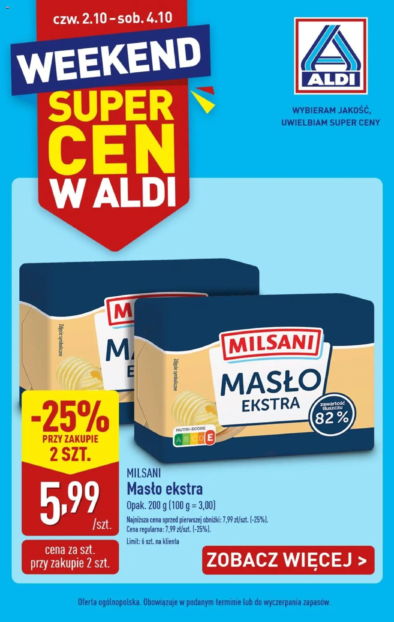Aldi Promocje weekend od 02.10.2025 - Nowa Gazetka - Numer strony 1