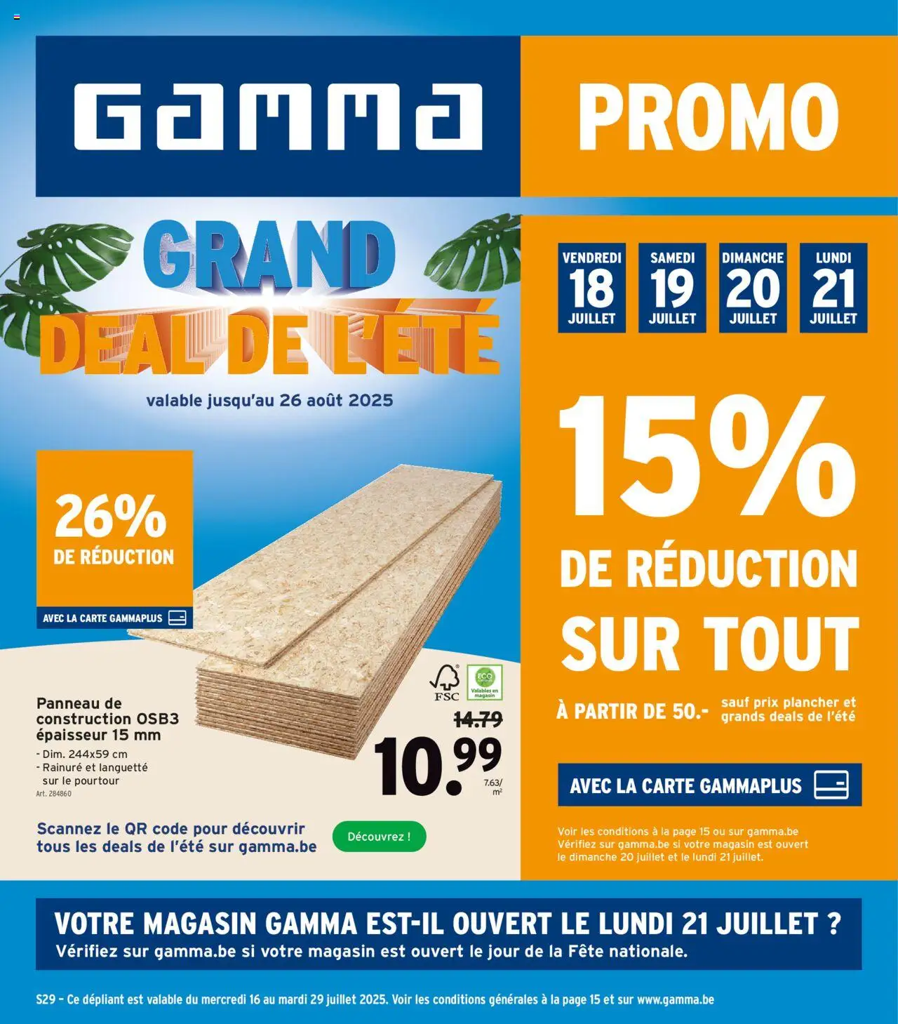GAMMA shop Publicité geldig vanaf 16/07/2025 - Paginanummer 1