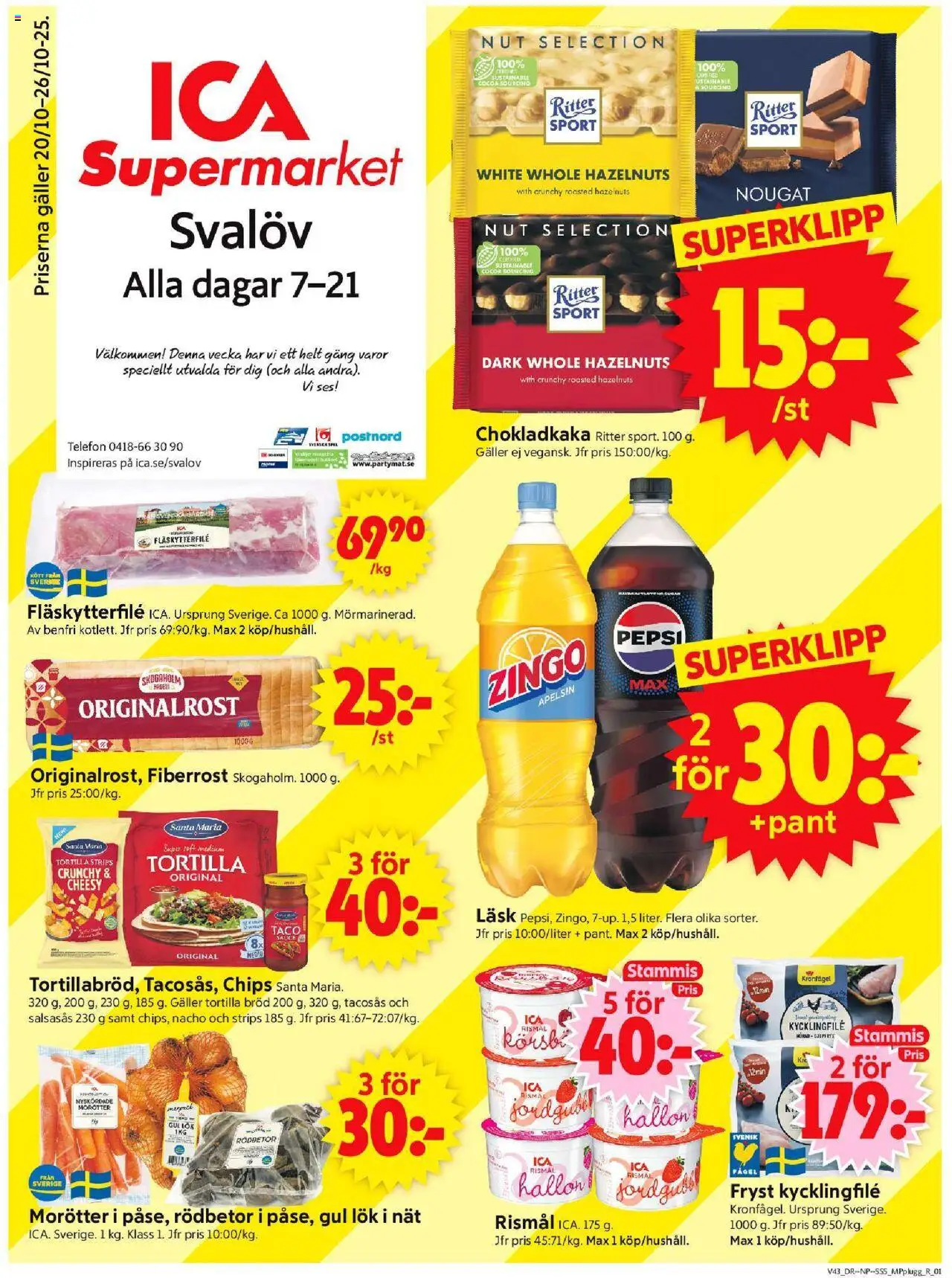 Svalöv är giltig 20/10 2025 > Veckans Erbjudanden gäller från 20/10/2025 till 26/10/2025 sidnummer 1