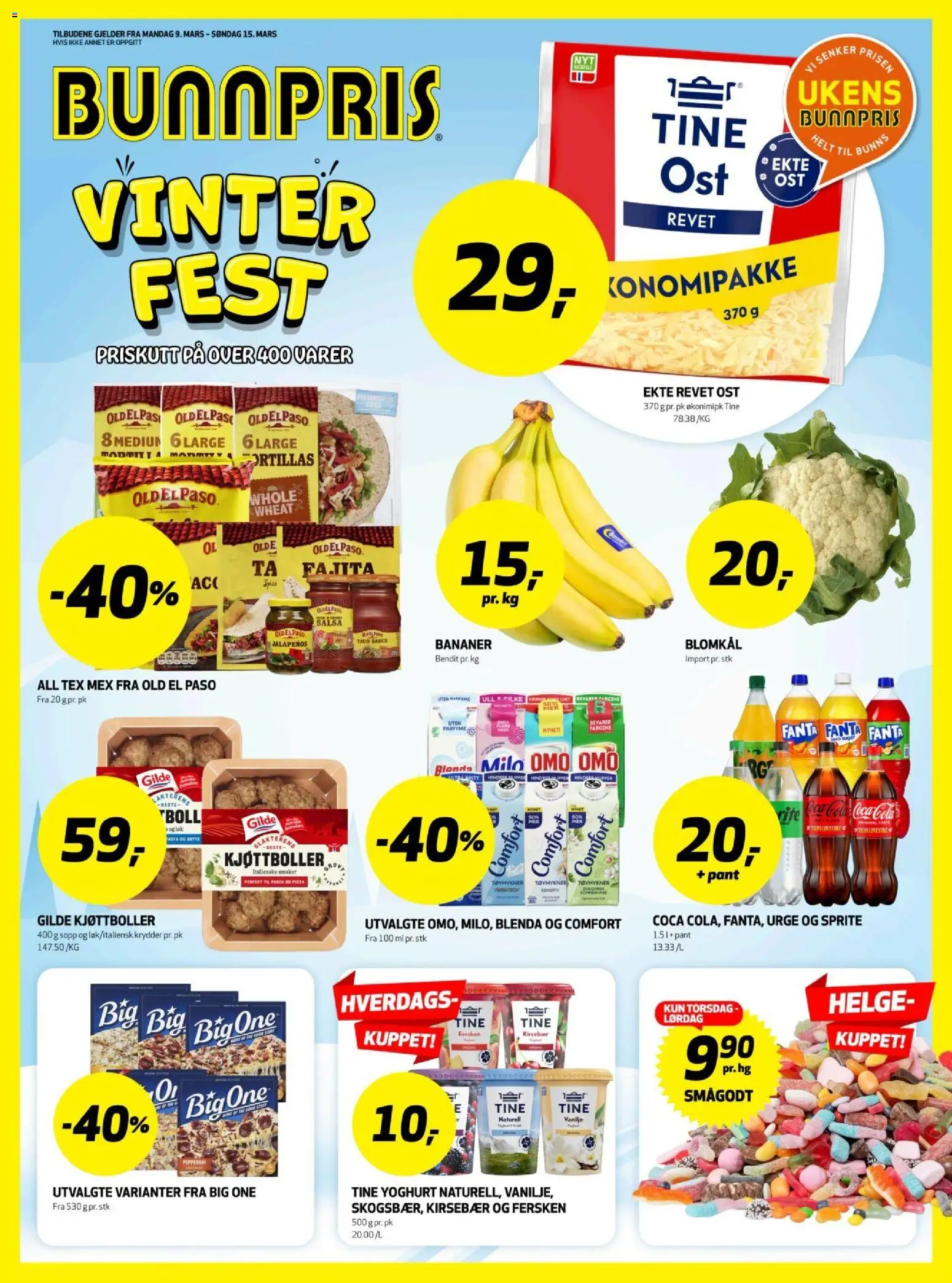 Forhåndsvis Bunnpris Oslo kundeavis fra butikk Bunnpris gyldig fra 08/03/2026