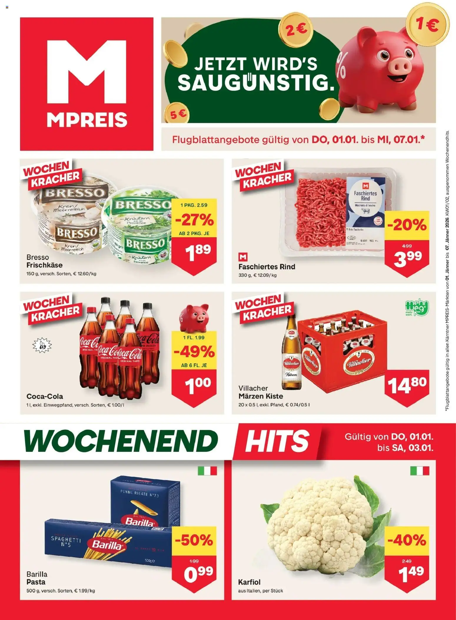 Vorschau der Angebote: MPREIS Velden gültig ab 01.01.2026