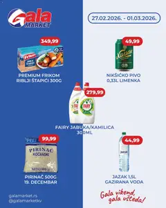 Pregled Gala MARKET kataloga - važi od 27.02.2026