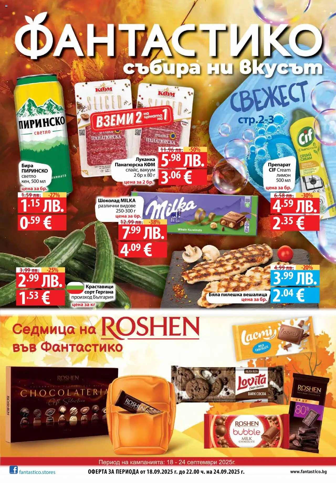 Преглед на Седмична брошура 38 от магазин Фантастико - Офертата е валидна от 18.09.2025