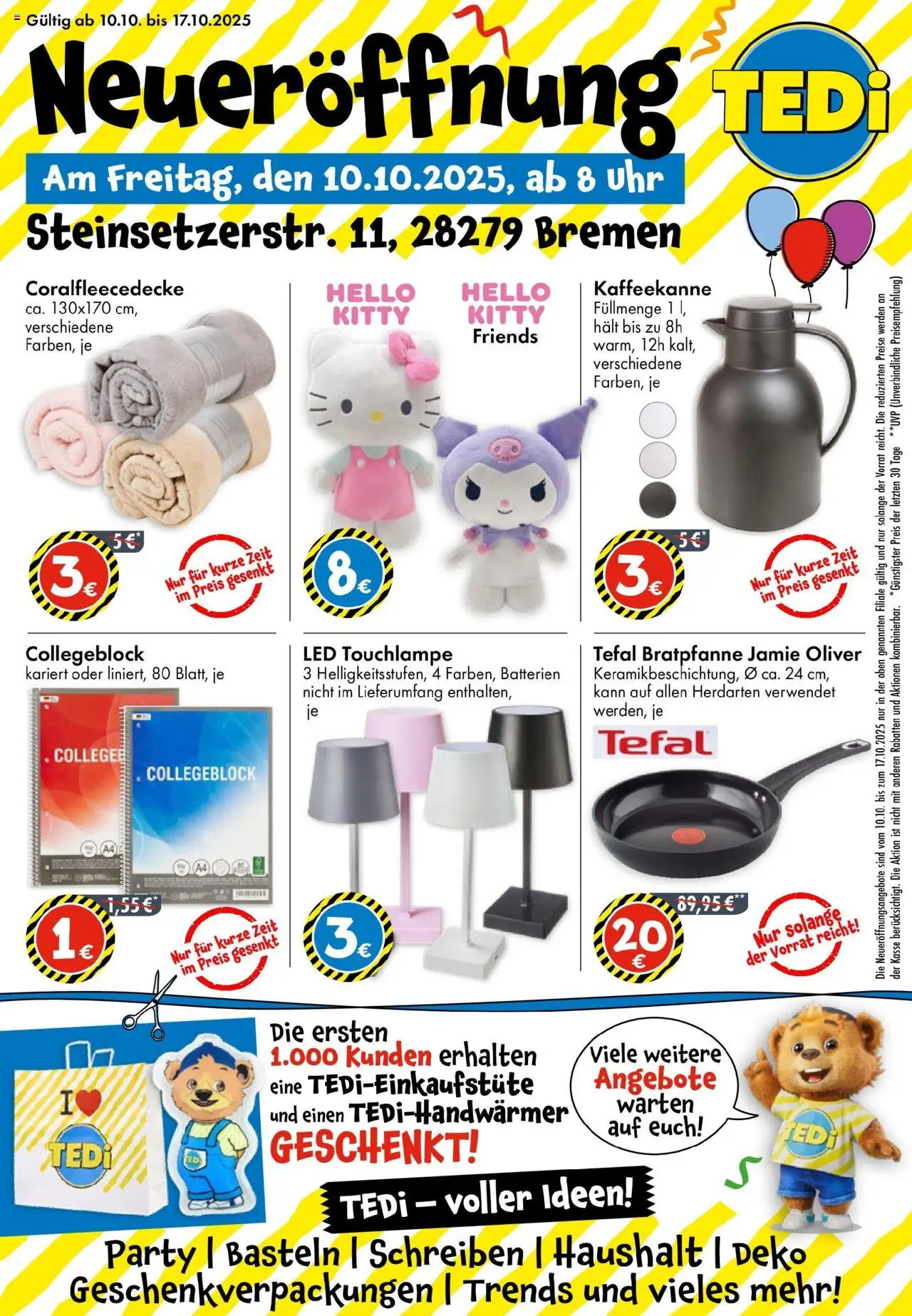 TEDi Neueröffnung in Bremen (vom 10.10.2025 - 17.10.2025)