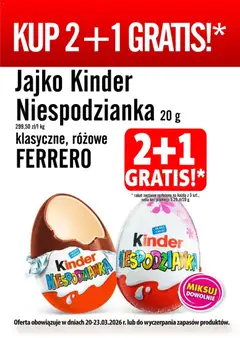 Pogląd gazetki "Prim Market promocja - Jajko Kinder Niespodzianka" ze sklepu Prim Market ważnej od 20.03.2026