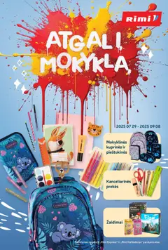 Rimi parduotuvės leidinio Leidinys - Atgal į MOKYKLĄ! galiojančio nuo 2025.07.29 peržiūra