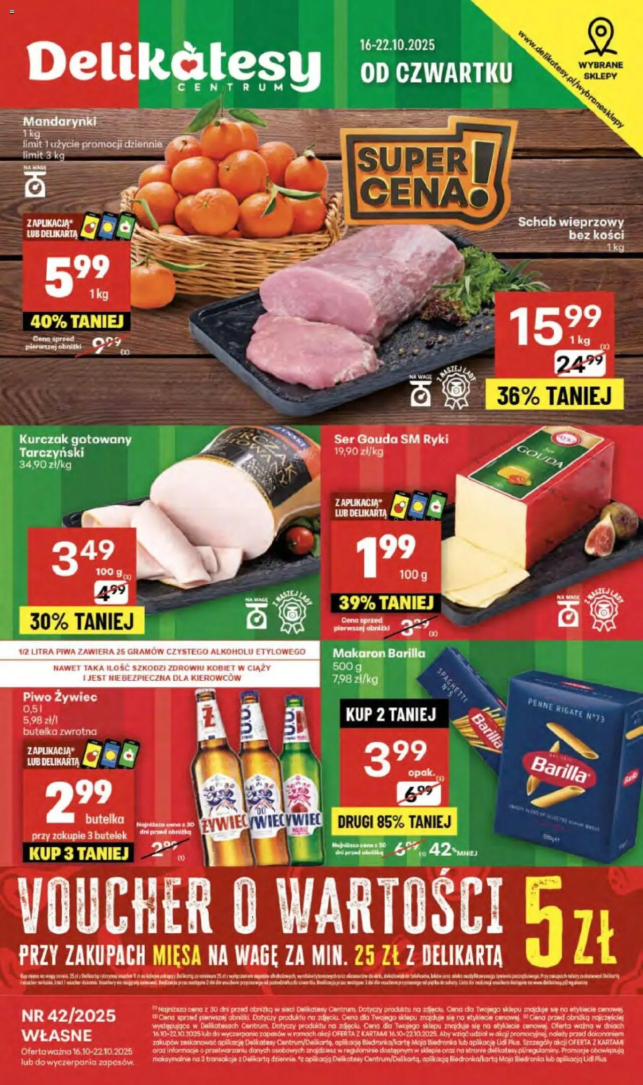 Delikatesy Centrum gazetka 16.10.2025 - Nowa gazetka promocyjna - Numer strony 1
