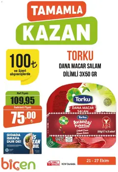 Biçen Market Tamamla Kazan 21.10.2025 - Broşürünün önizlemesi