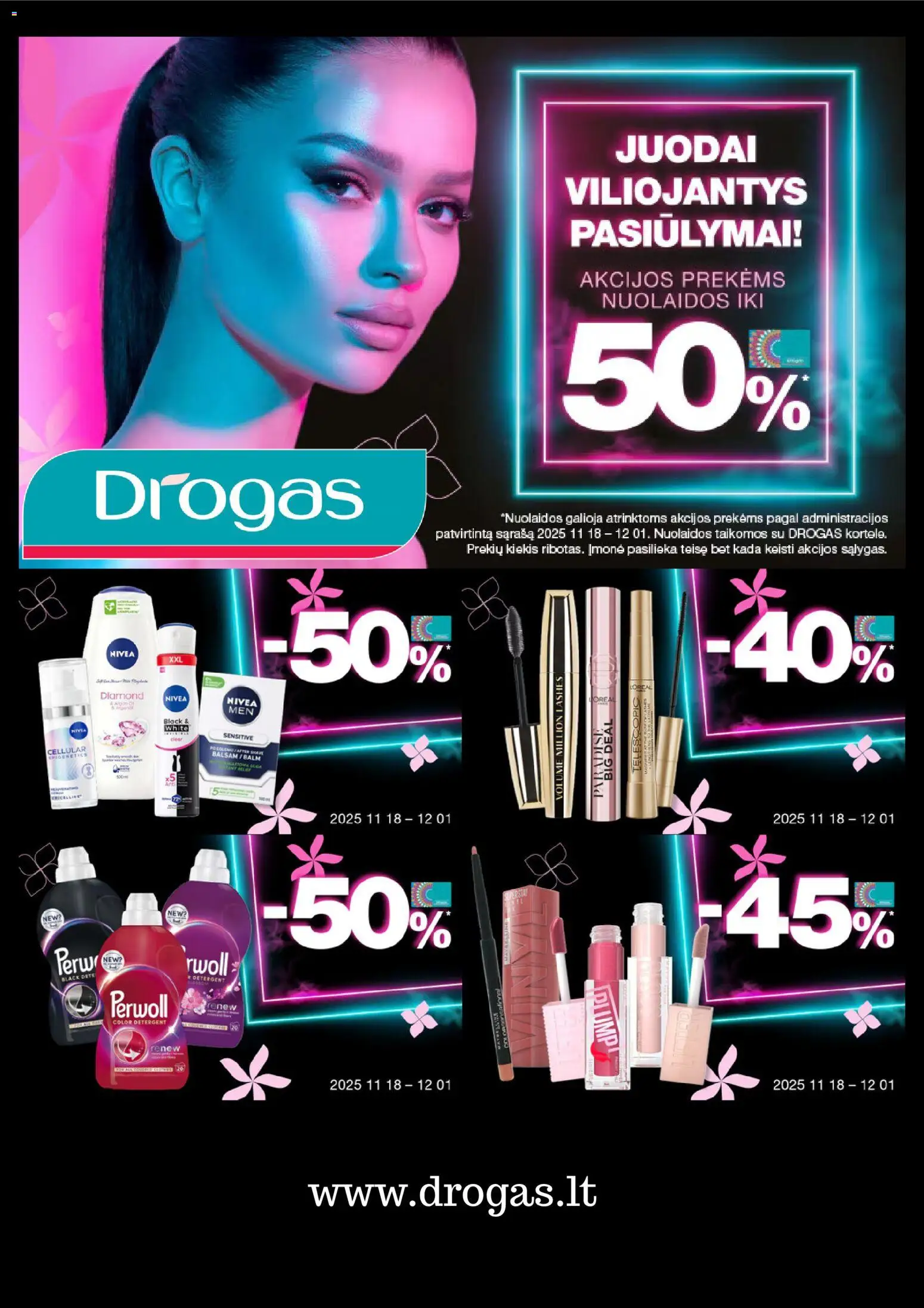 Drogas parduotuvės leidinio Black Friday galiojančio nuo 2025.11.18 peržiūra