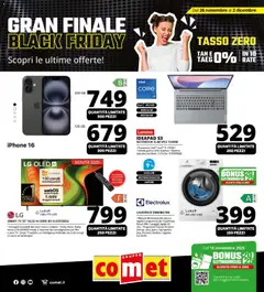 Anteprima dell'opuscolo Black Friday dal negozio Comet valido da 26/11/2025