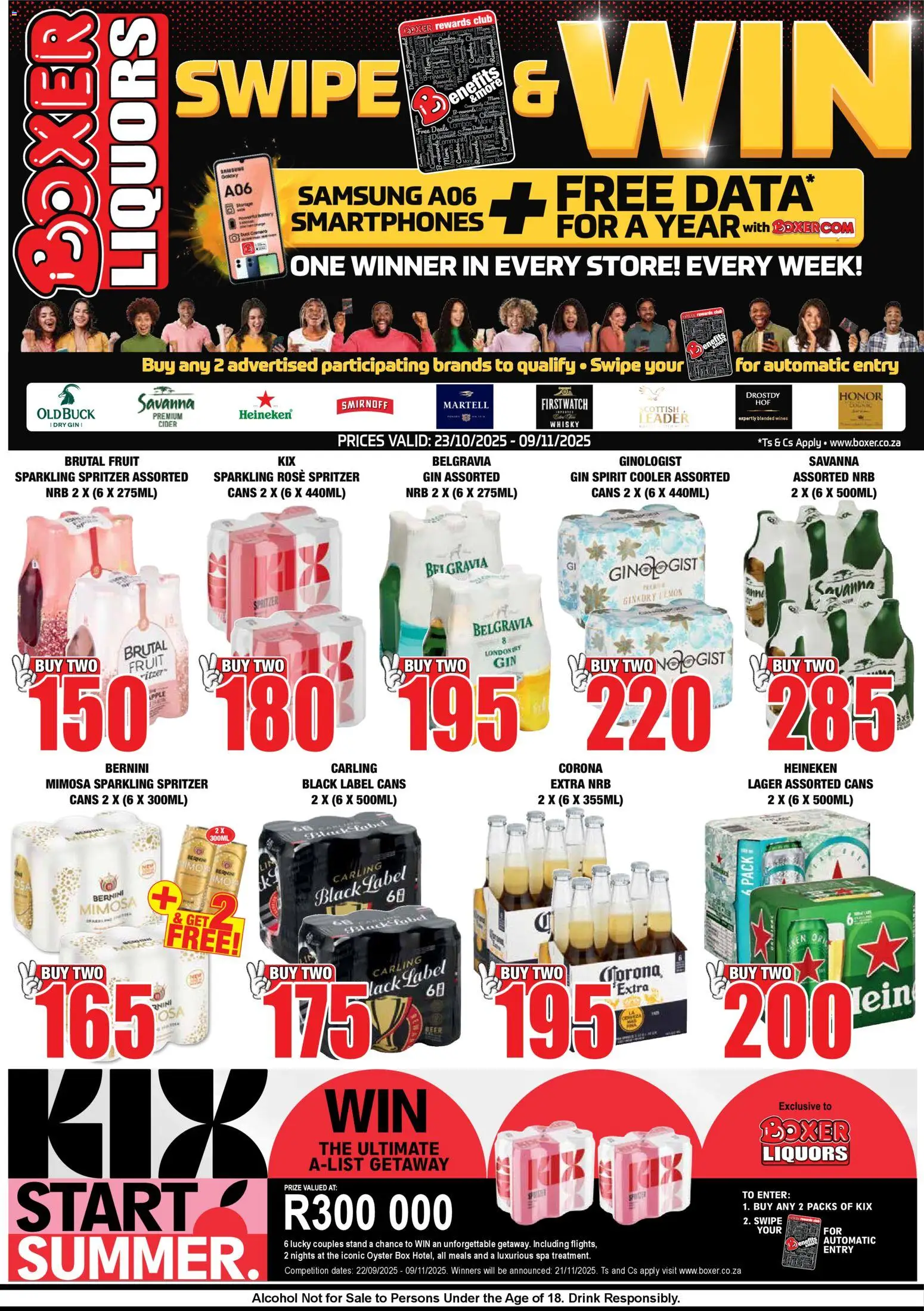 Boxer Liquor Specials from 23/10 - 09/11/2025 > Promotions