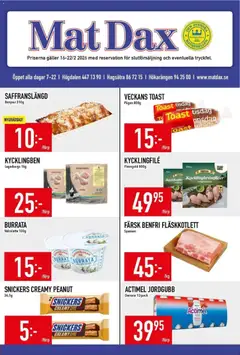 Förhandsgranska reklamblad Aktuella reklamblad Matdax från butik Matdax gäller från 16/02/2026