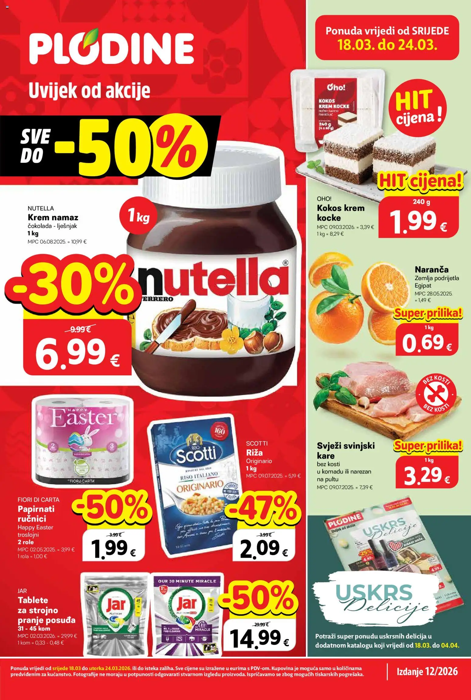 Pregled letka Plodine Katalog trgovine Plodine vrijedi od 18.03.2026