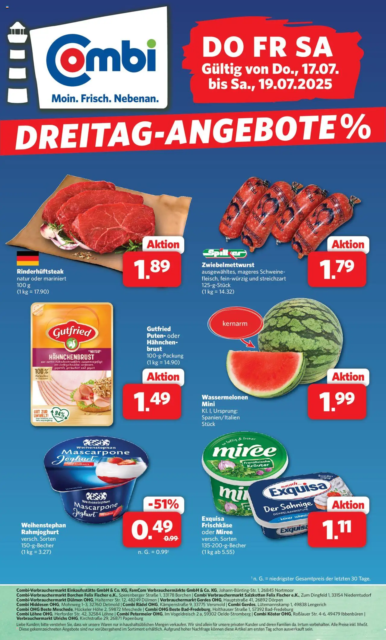 Combi Dreitag-Angebote (vom 17.07.2025 - 19.07.2025)