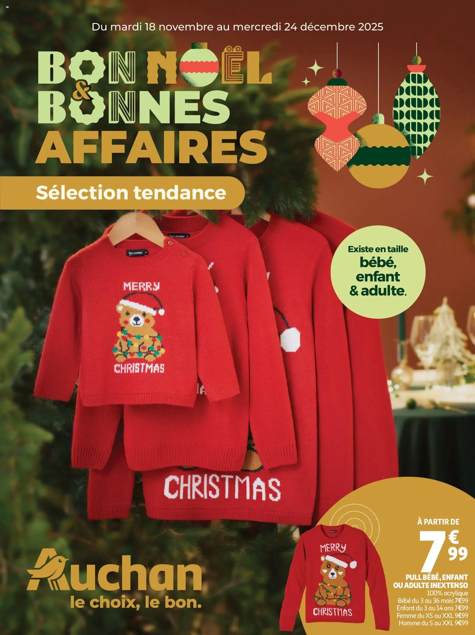 Prévisualisation de Bon Noël et Bonnes Affaires : Sélection tendance du magasin Auchan formulaire valide 18/11/2025