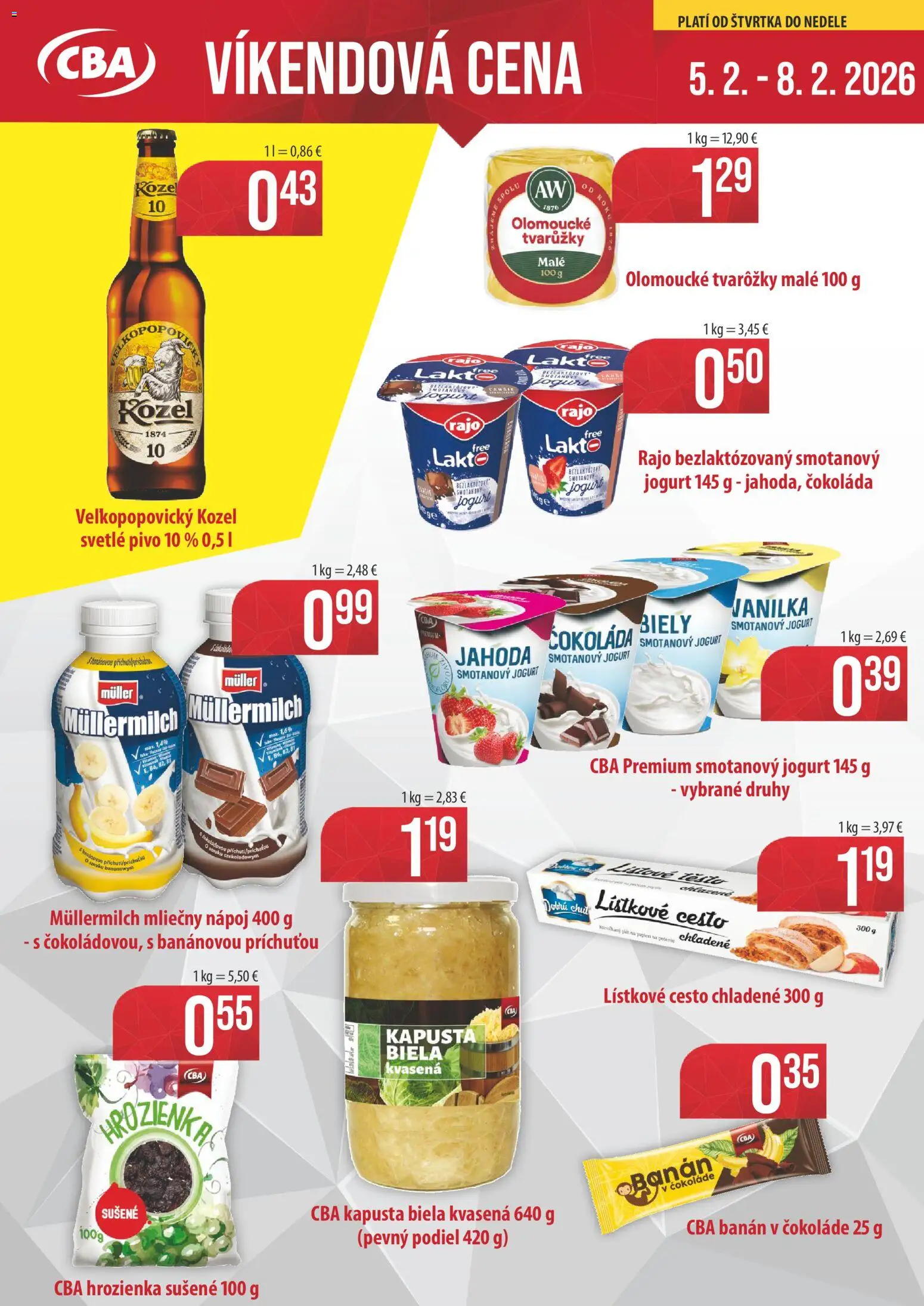 Náhľad CBA Komfos letáku platného od 05.02.2026