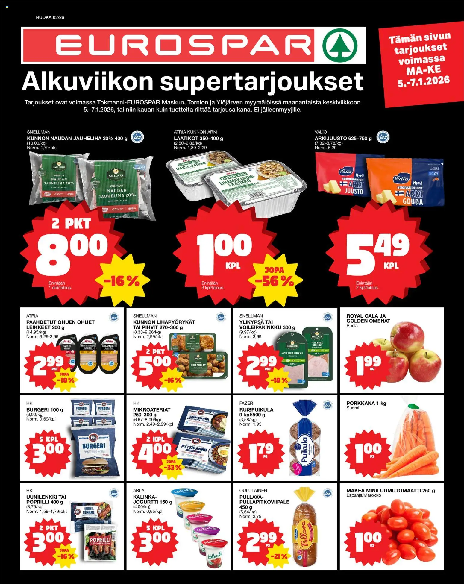 Kaupan Tokmanni EUROSPAR esikatselu, voimassa 05/07/2026