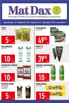 Förhandsgranska reklamblad Aktuella reklamblad Matdax från butik Matdax gäller från 04/08/2025