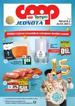 Náhľad COOP Jednota letáku platného od 18.09.2025