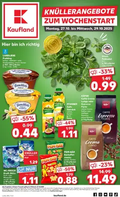 Vorschau von dem Prospekt des Geschäftes Kaufland, gültig ab dem 27.10.2025