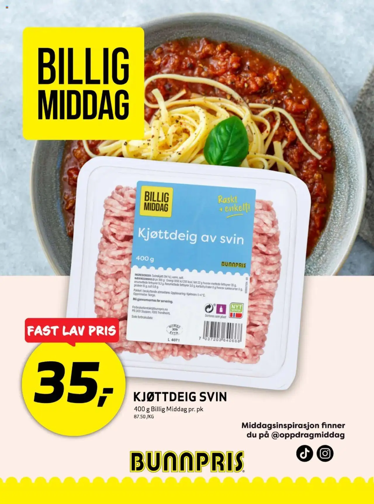 Se helgens beste tilbud! Bunnpris gyldig fra 04/09/2025 - Sidenummer 1