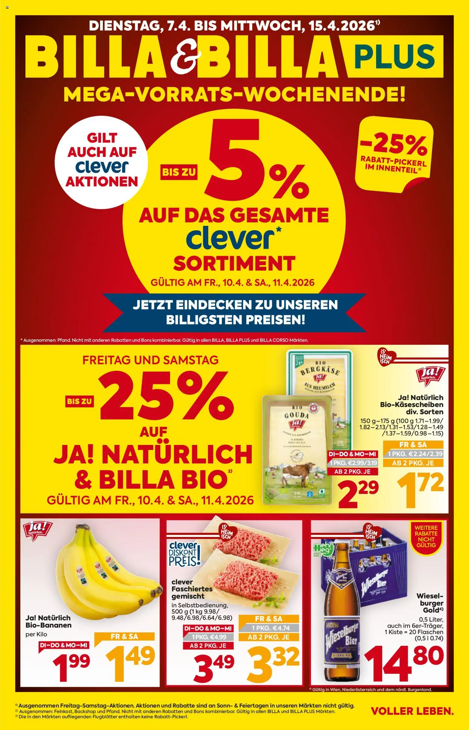 Vorschau der Angebote: Billa Billa Flugblatt - Niederösterreich gültig ab 07.04.2026