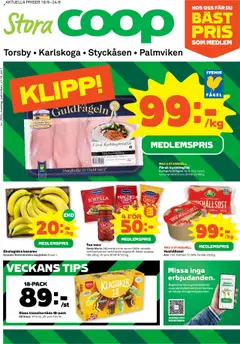 Förhandsgranska reklamblad Aktuella reklamblad Stora Coop från butik Stora Coop gäller från 18/08/2025