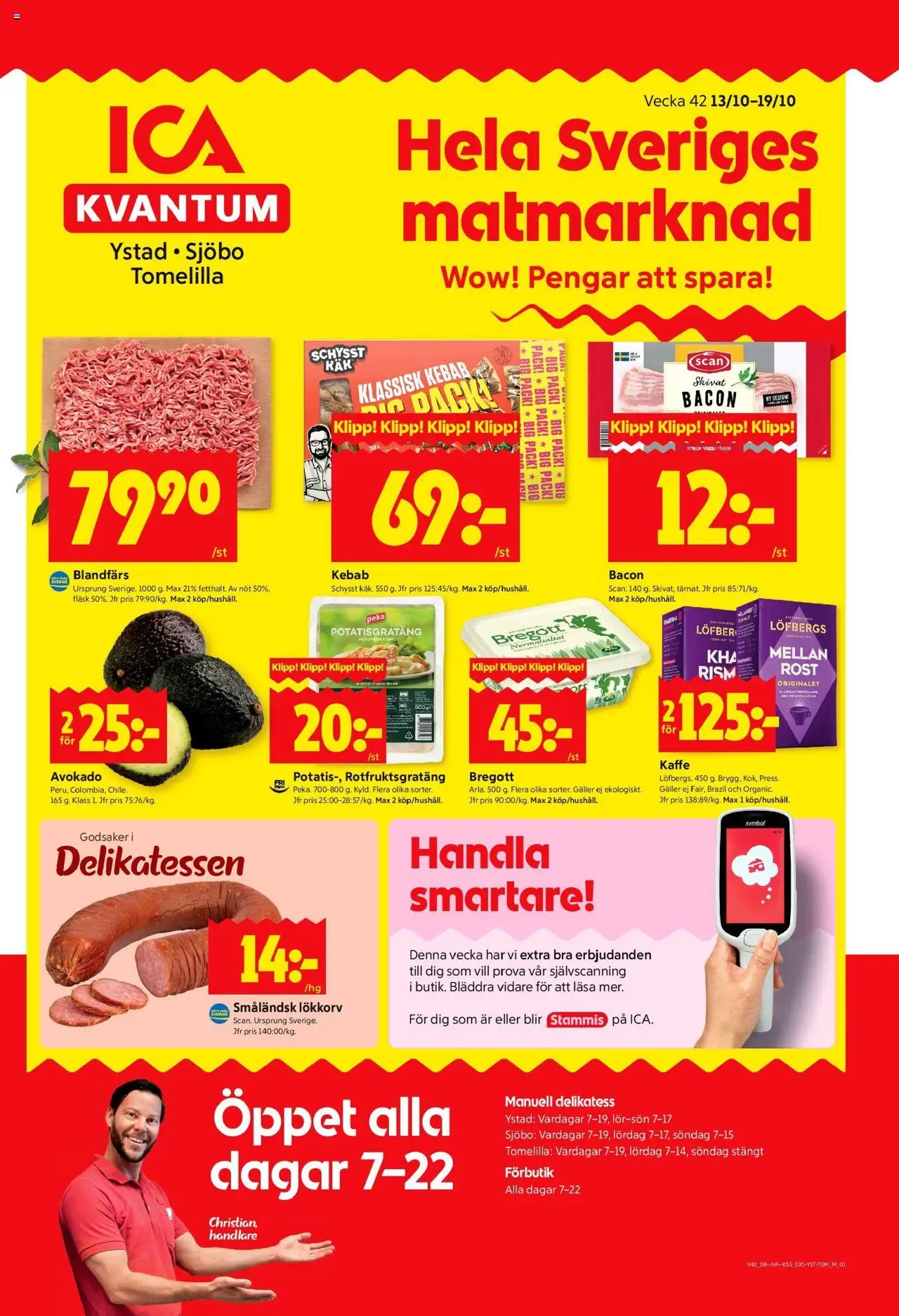 Sjöbo är giltig 13/10 2025 > Veckans Erbjudanden gäller från 13/10/2025 till 19/10/2025 sidnummer 1