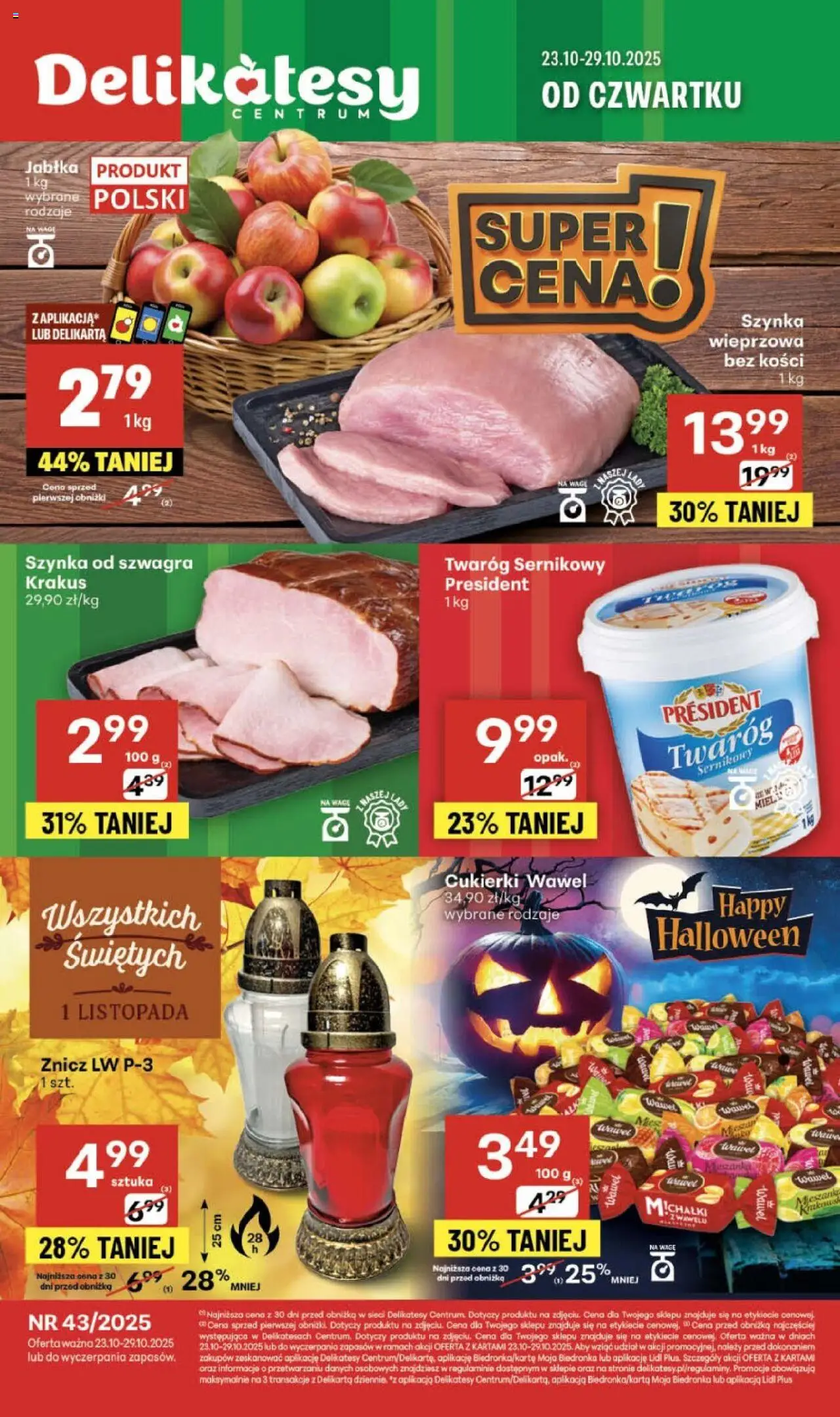 Delikatesy Centrum gazetka 23.10.2025 - Nowa gazetka promocyjna - Numer strony 1