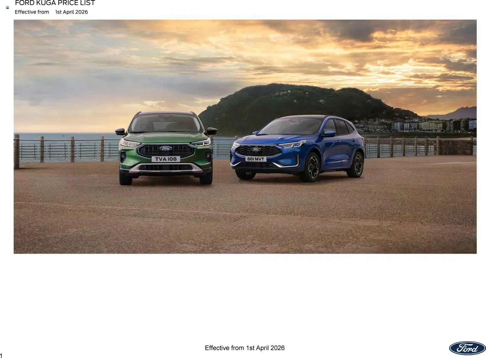 Preview of Ford Ford - Kuga valid from 01/04/2026