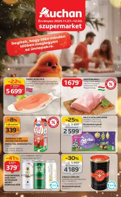 Auchan - Szupermarket akciós újság megtekintése, amely érvényes 2025.11.27.-től