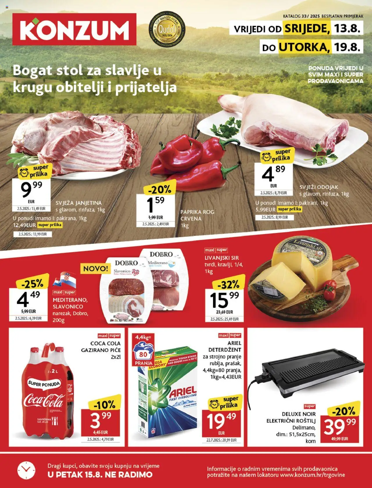 Konzum aktualni Katalog vrijedi od 13.08.2025 - tjedna akcija broj stranice 1