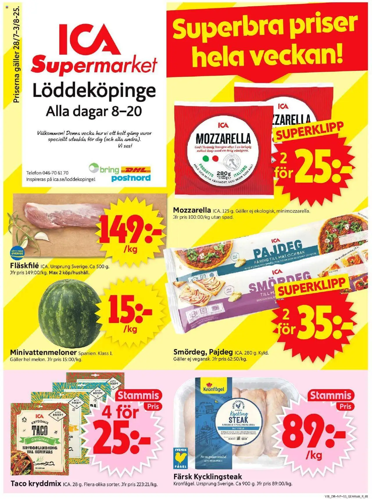 Kävlinge är giltig 28/07 2025 > Veckans Erbjudanden gäller från 28/07/2025 till 03/08/2025 sidnummer 1
