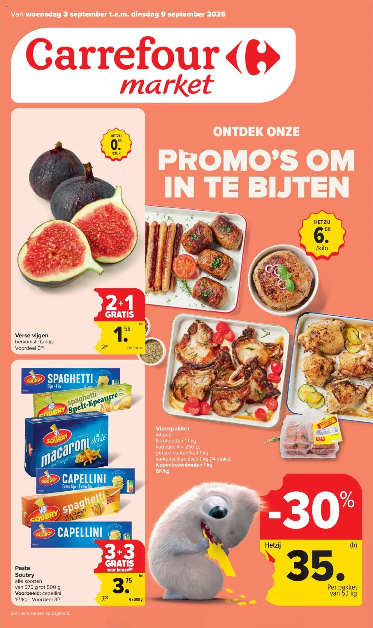 Carrefour market shop Folder week 36 geldig vanaf 03/09/2025 - Paginanummer 1