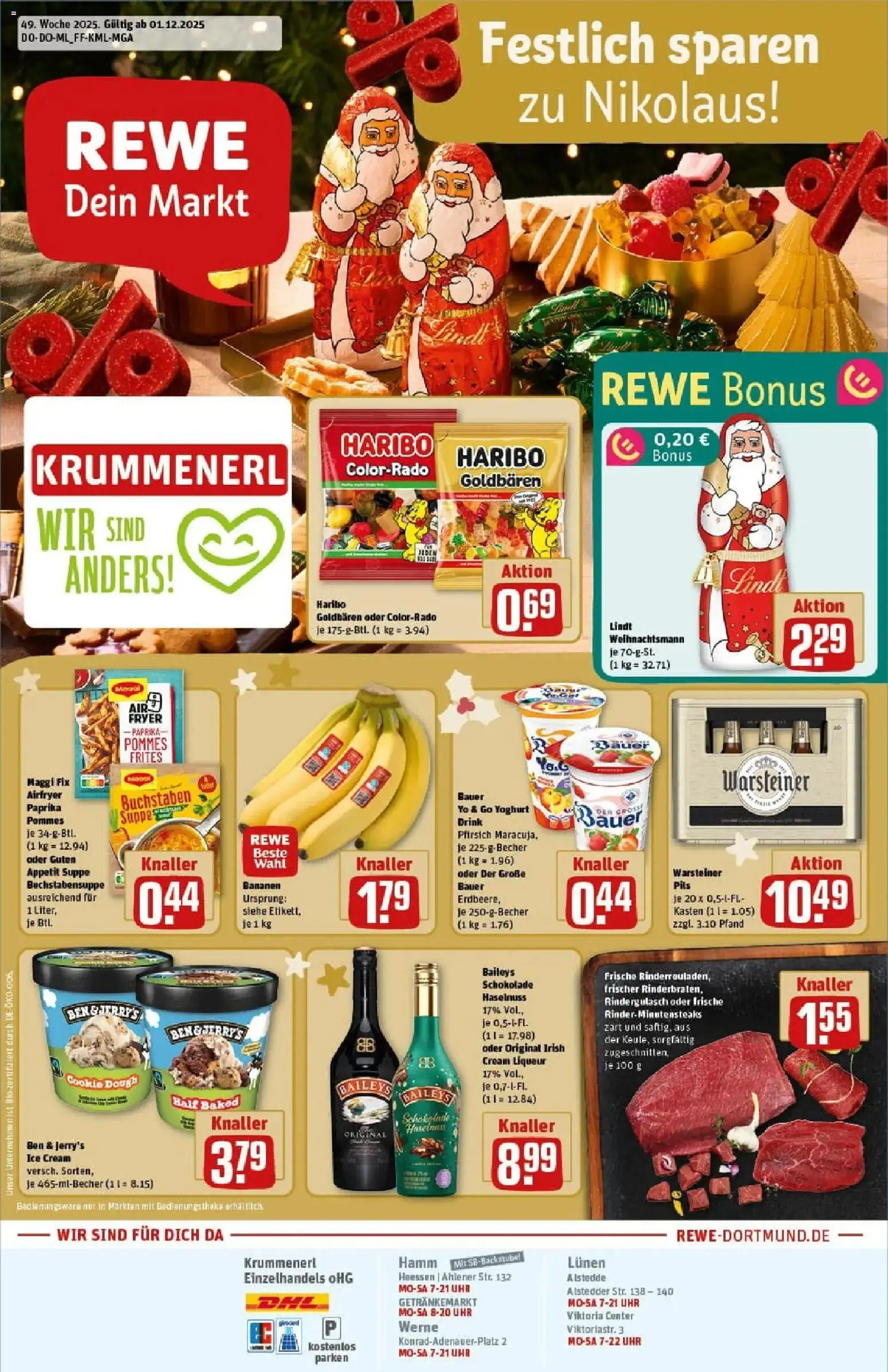 Vorschau von dem Prospekt des Geschäftes Rewe, gültig ab dem 01.12.2025